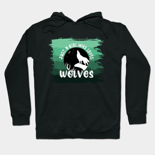 Just a girl who loves Wolves 1 h Hoodie by Disentangled